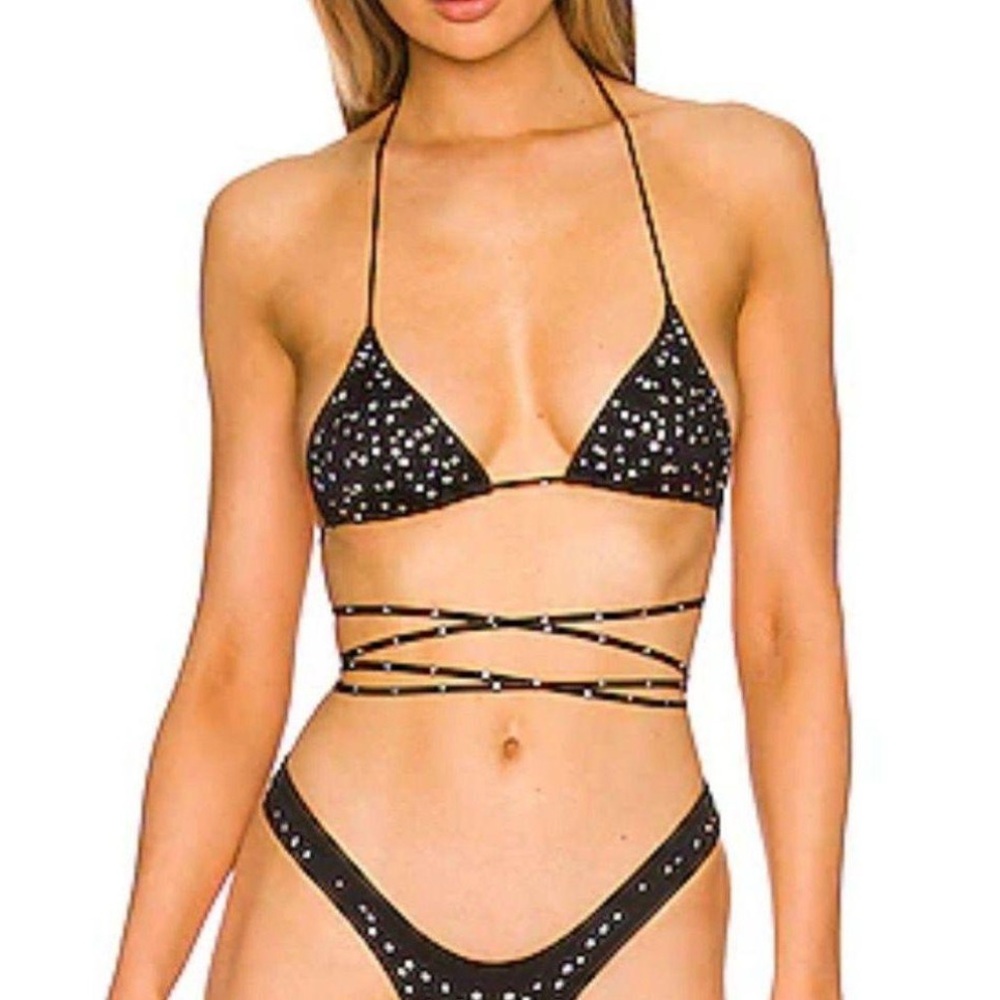 REVOLVE Black and White Bikini Strappy Design